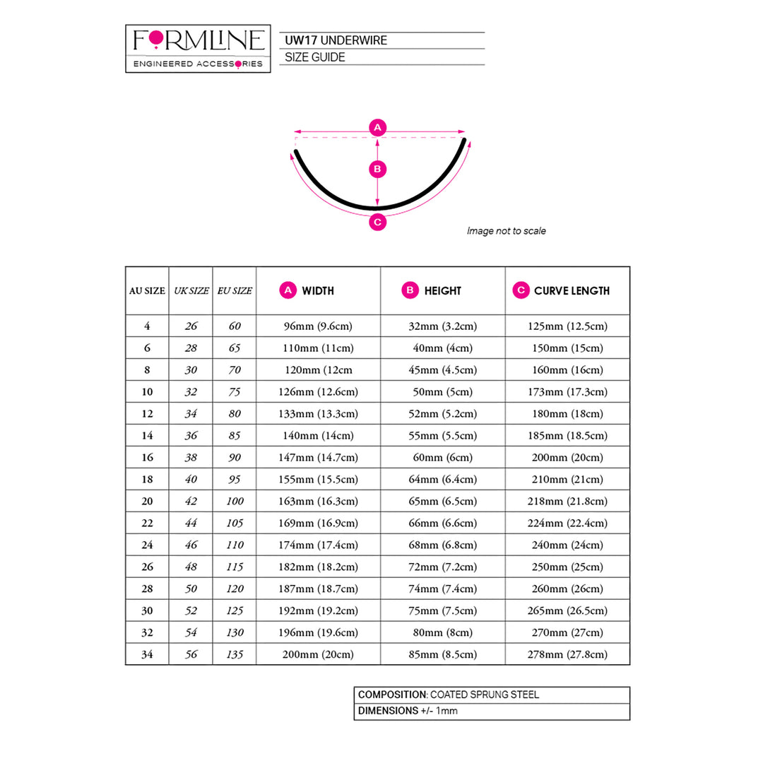 STYLE UW17 COATED UNDERWIRES