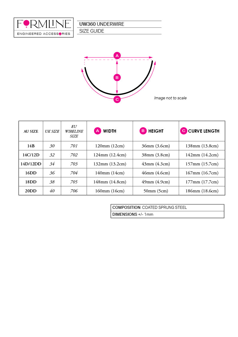 STYLE UW360 COATED UNDERWIRES