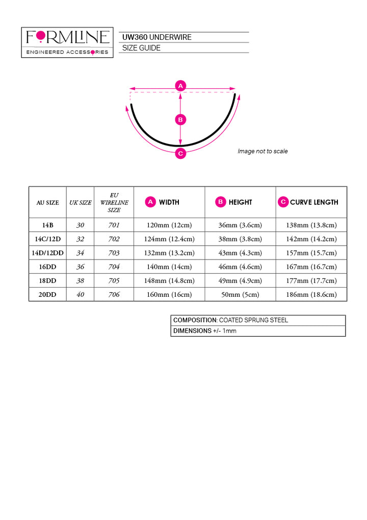 STYLE UW360 COATED UNDERWIRES
