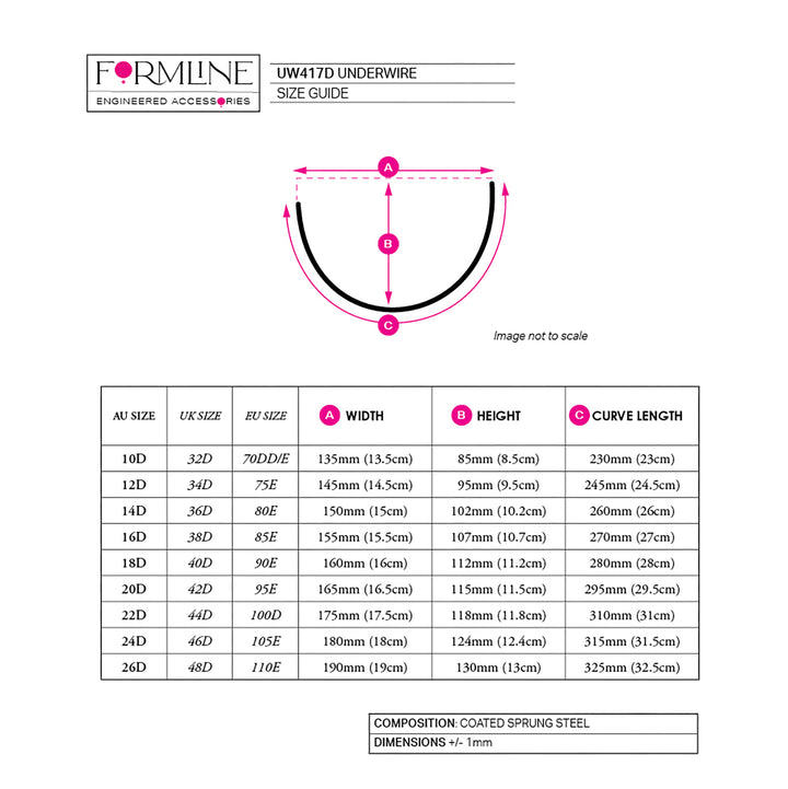 STYLE UW417 COATED UNDERWIRES 'D'