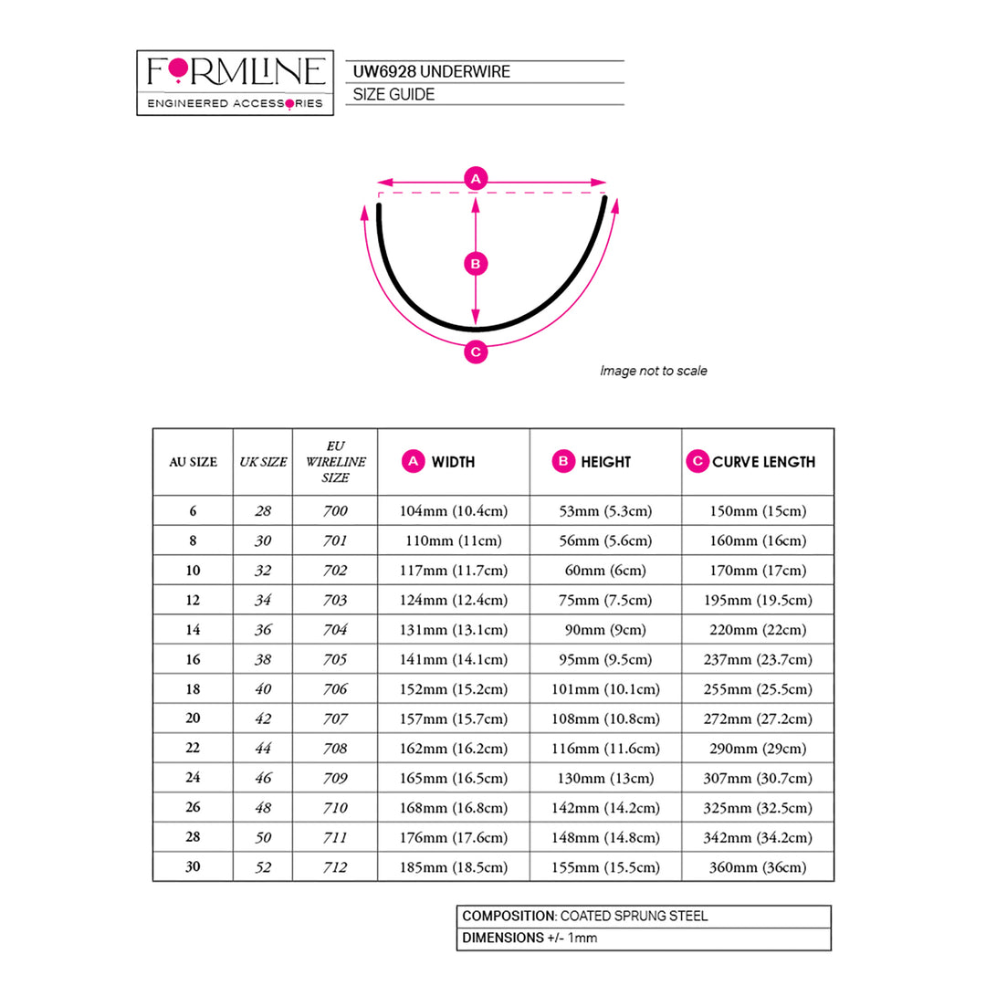 STYLE UW6928 COATED UNDERWIRES
