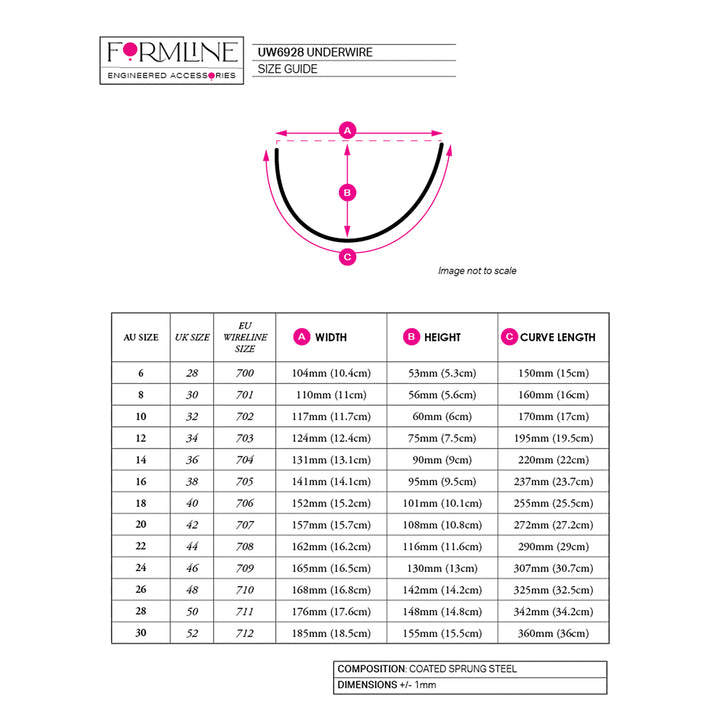 STYLE UW6928 COATED UNDERWIRES