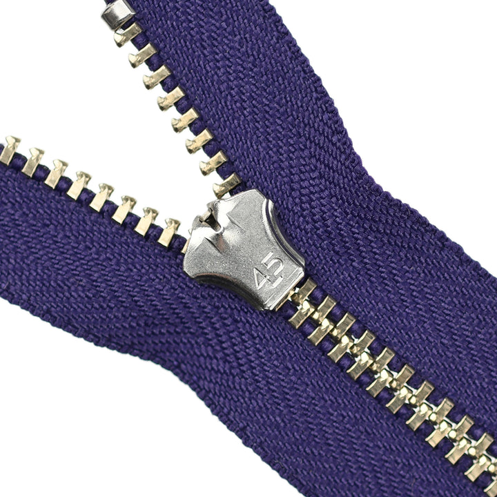 YKK JEAN ZIP NO.4.5 NICKEL COL 866 PURPLE