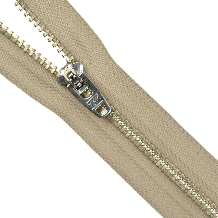 YKK JEAN ZIP NO.4.5 NICKEL COL 884 TAUPE