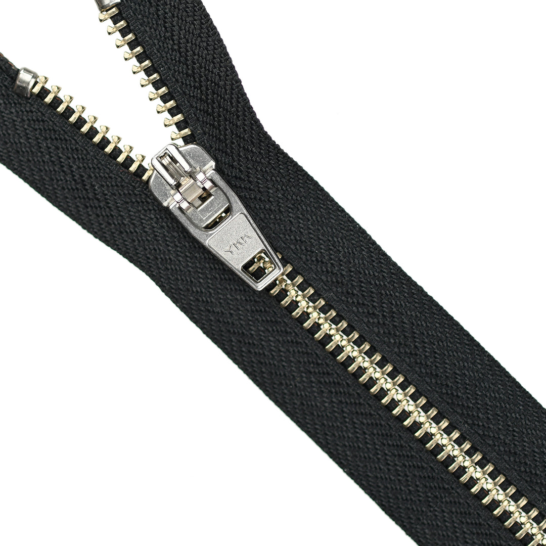 YKK JEAN ZIP NO.5 NICKEL COL 156 CHARCOAL