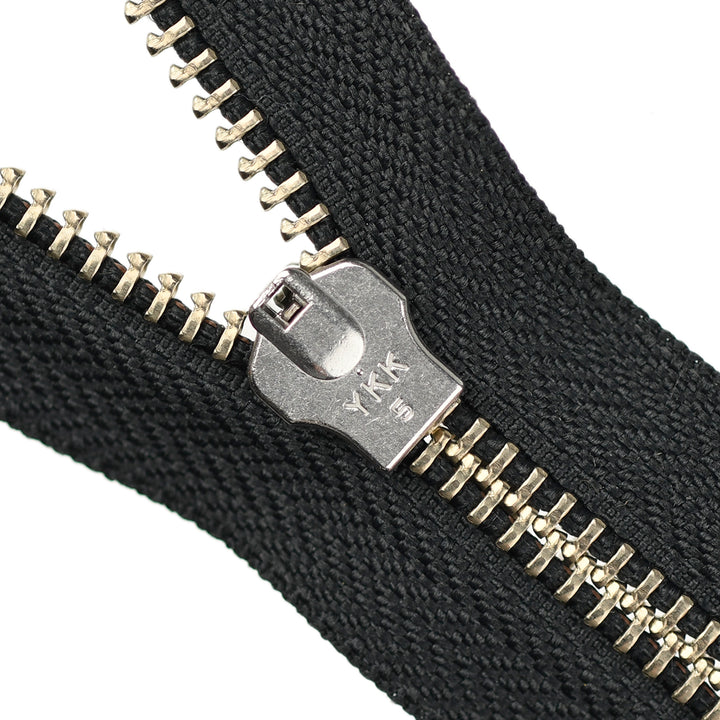 YKK JEAN ZIP NO.5 NICKEL COL 156 CHARCOAL