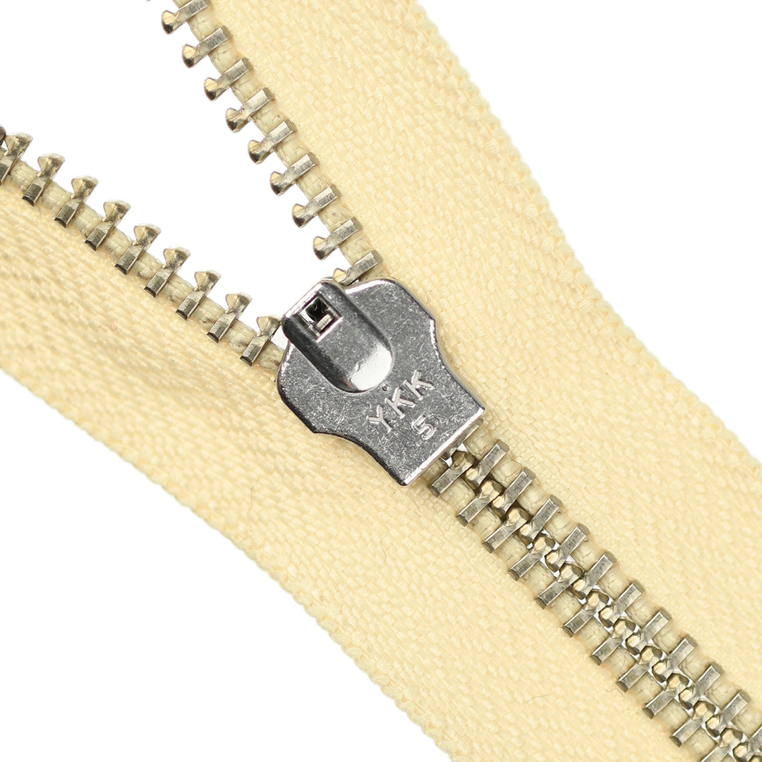 YKK JEAN ZIP NO.5 NICKEL COL 551 WHEAT