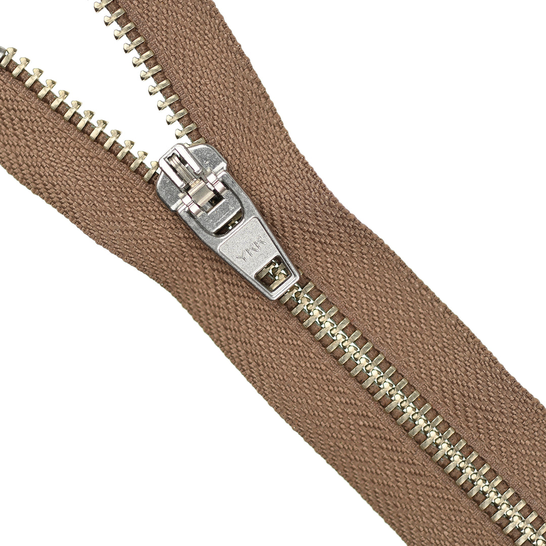 YKK JEAN ZIP NO.5 NICKEL COL 563 MOCHA