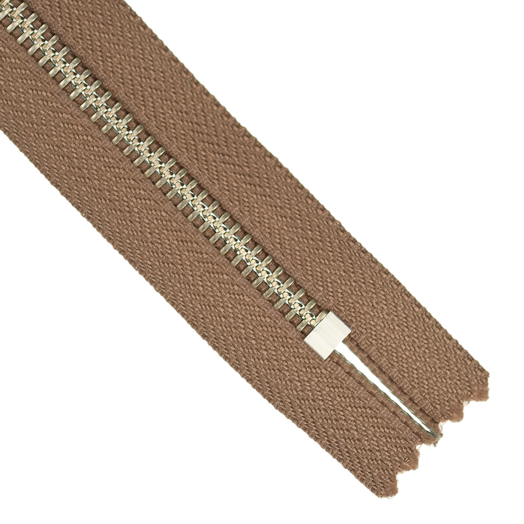 YKK JEAN ZIP NO.5 NICKEL COL 563 MOCHA