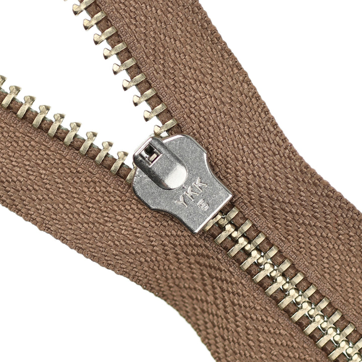 YKK JEAN ZIP NO.5 NICKEL COL 563 MOCHA