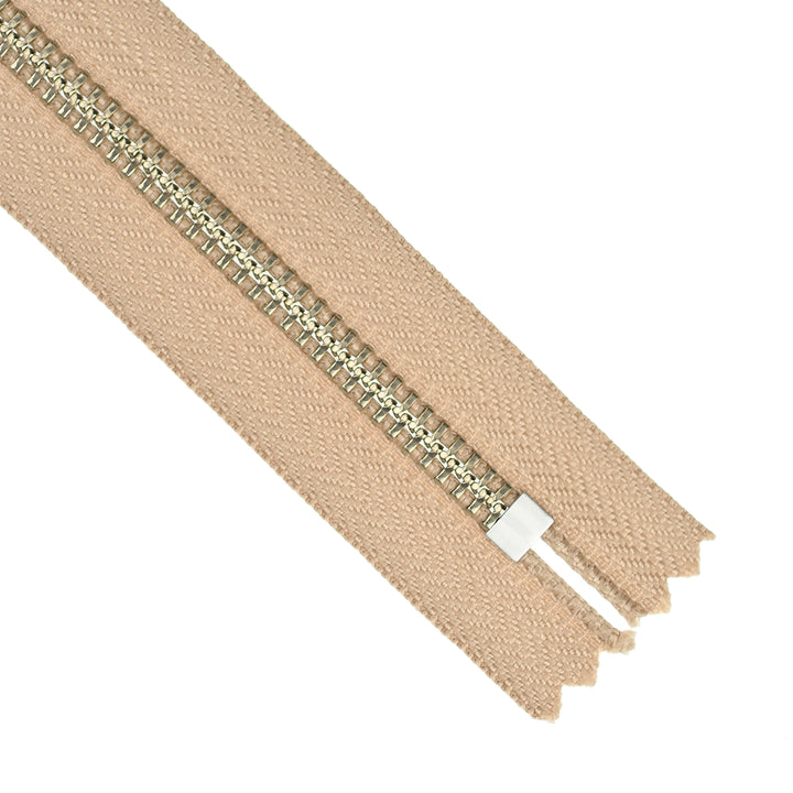 YKK JEAN ZIP NO.5 NICKEL COL 573 BEIGE