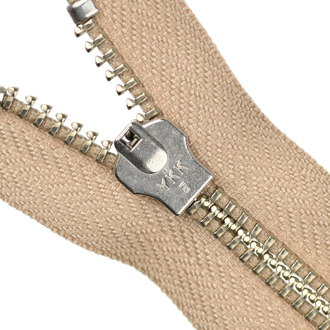 YKK JEAN ZIP NO.5 NICKEL COL 573 BEIGE