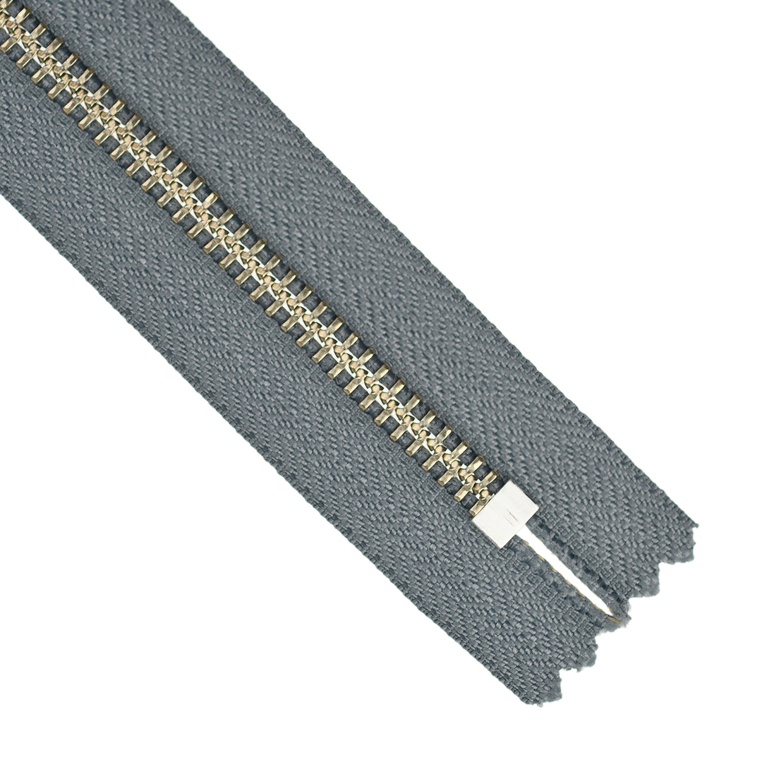 YKK JEAN ZIP NO.5 NICKEL COL 578 STORM GREY