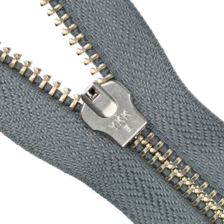 YKK JEAN ZIP NO.5 NICKEL COL 578 STORM GREY