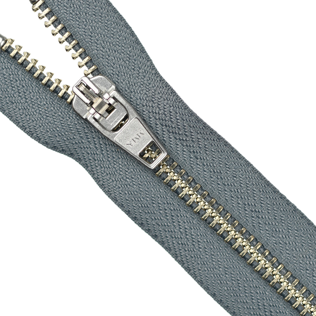 YKK JEAN ZIP NO.5 NICKEL COL 578 STORM GREY