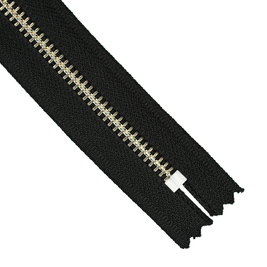 YKK JEAN ZIP NO.5 NICKEL COL 580 BLACK