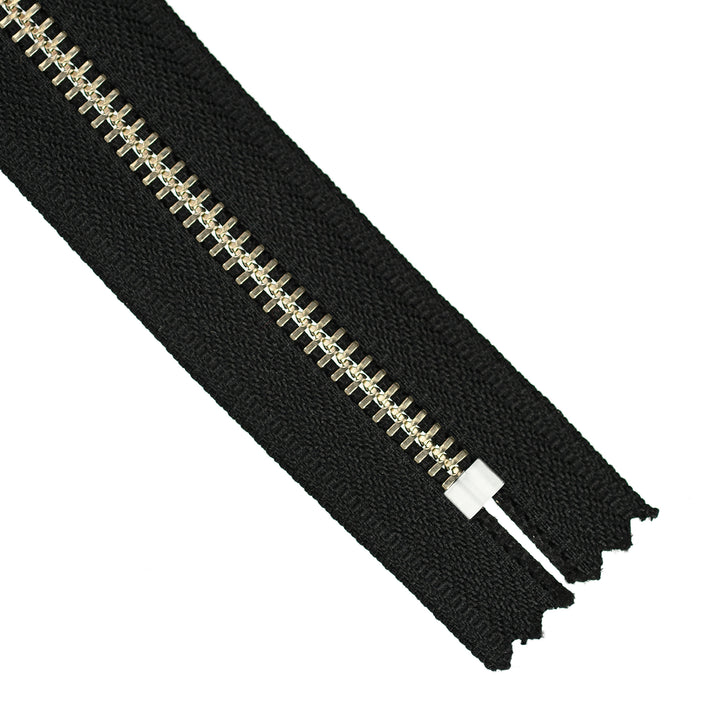 YKK JEAN ZIP NO.5 NICKEL COL 580 BLACK