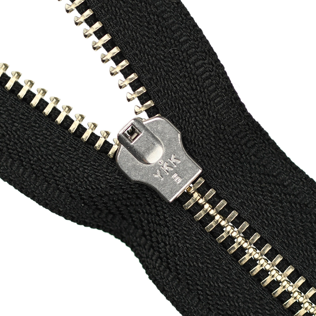 YKK JEAN ZIP NO.5 NICKEL COL 580 BLACK