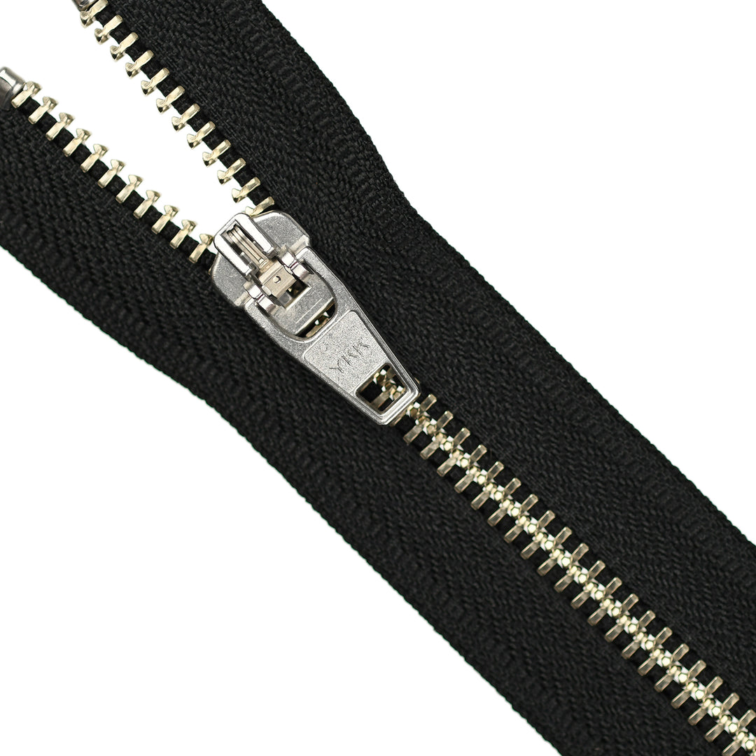 YKK JEAN ZIP NO.5 NICKEL COL 580 BLACK