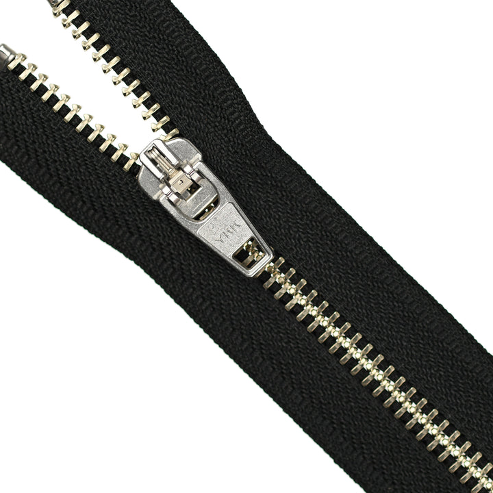 YKK JEAN ZIP NO.5 NICKEL COL 580 BLACK