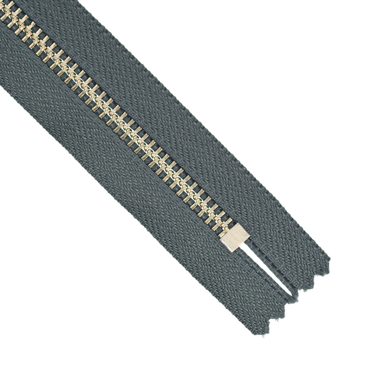 YKK JEAN ZIP NO.5 NICKEL COL 914 GREY
