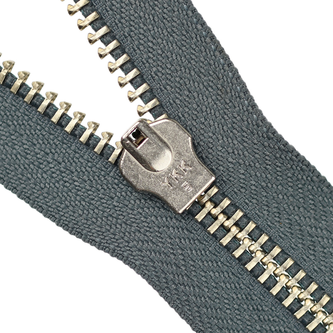 YKK JEAN ZIP NO.5 NICKEL COL 914 GREY