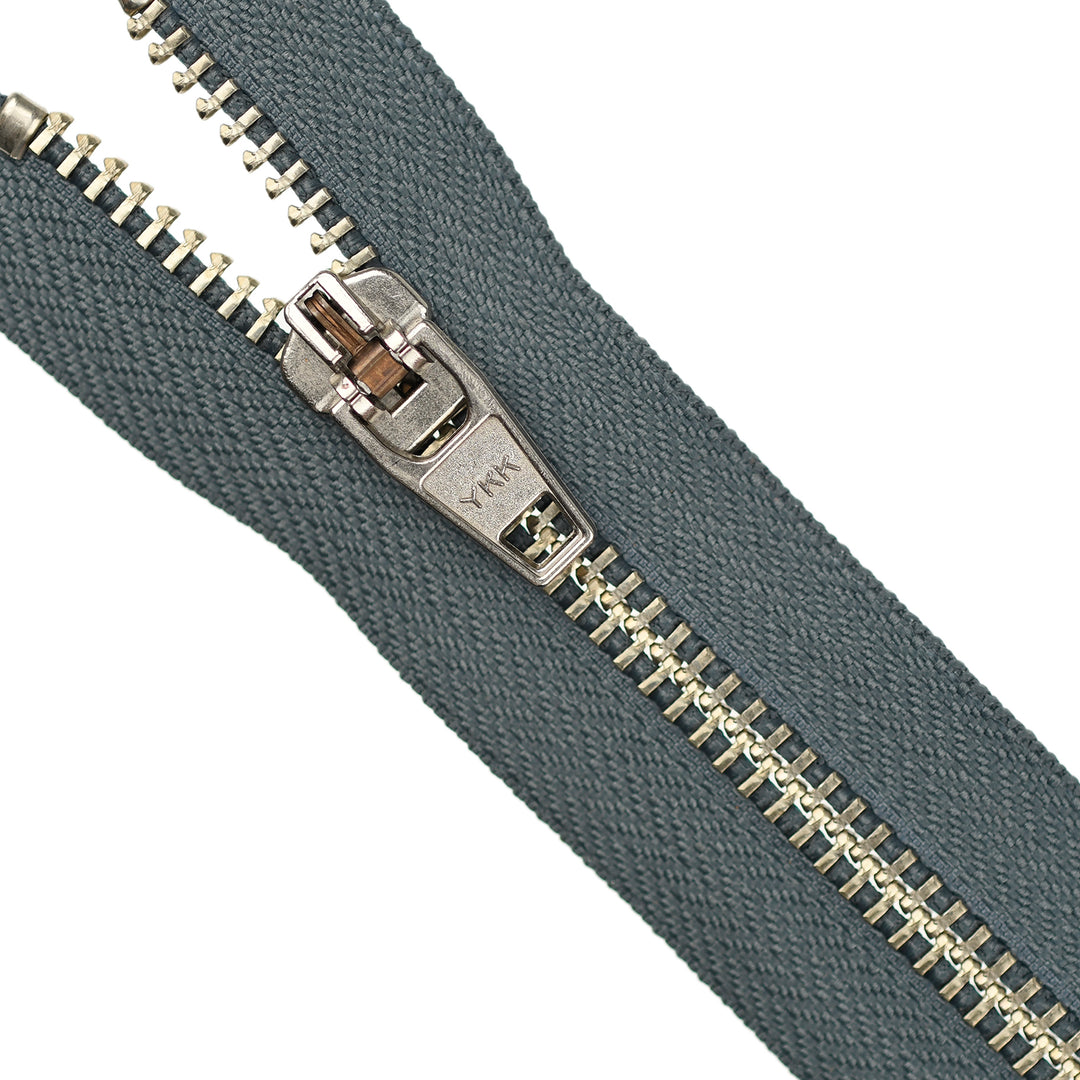 YKK JEAN ZIP NO.5 NICKEL COL 914 GREY