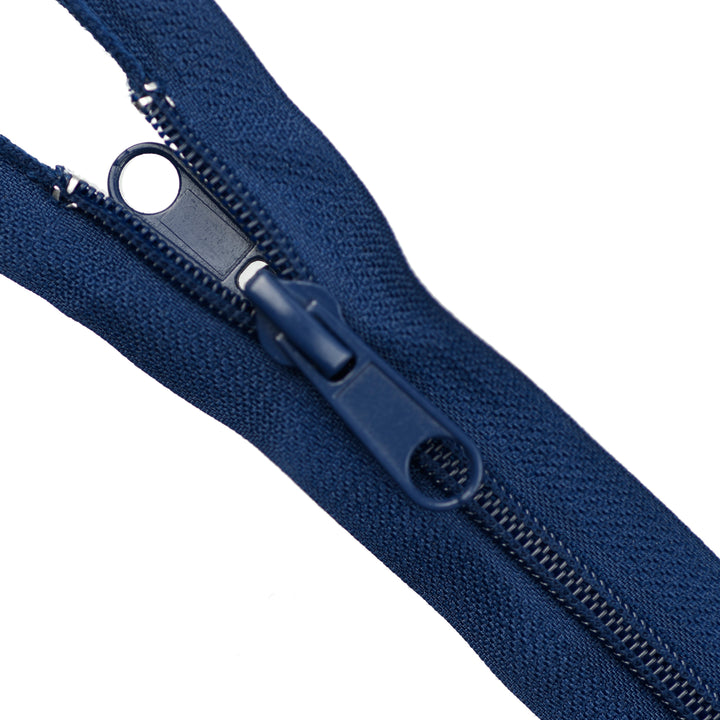 NYLON OPEN-END ZIP NO.5 WITH DOUBLE-PULL SLIDER COL FRENCH NAVY