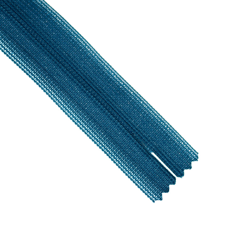 YKK INVISIBLE MESH ZIP COL 910 DEEP CERULEAN BLUE