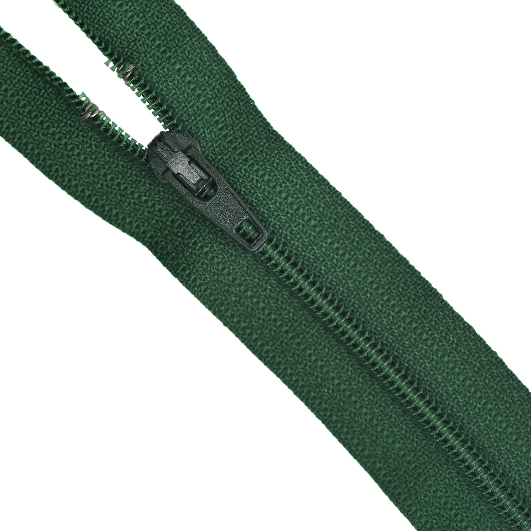 YKK NYLON CLOSED-END ZIP NO.3 COL 880 RACING GREEN