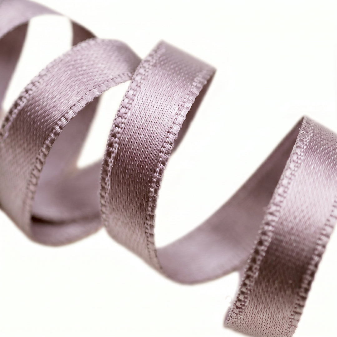FRENCH DOUBLE-SIDED SATIN RIBBON - HEATHER