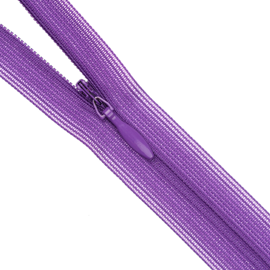 YKK INVISIBLE MESH ZIP COL 284 BRIGHT PURPLE