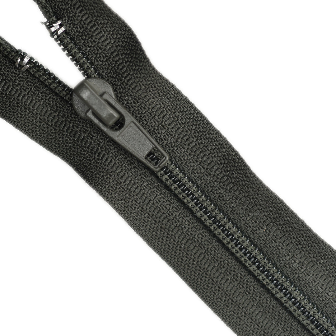 NYLON OPEN-END ZIP NO.5 COL DARK OLIVE