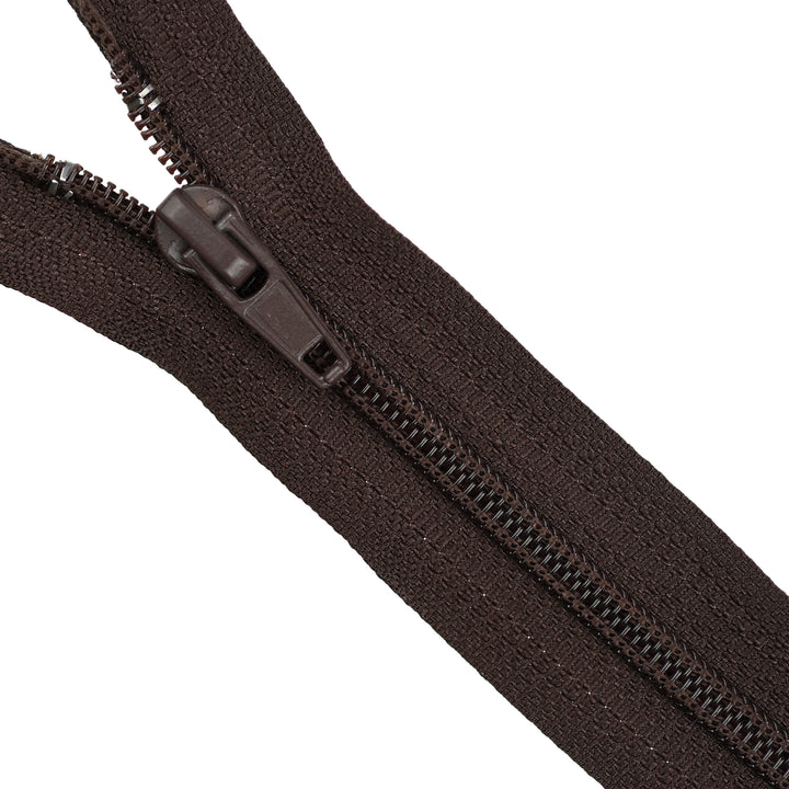 NYLON OPEN-END ZIP NO.5 COL BROWN