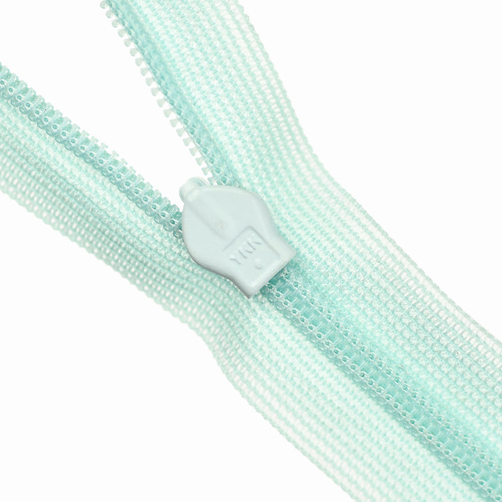 YKK INVISIBLE MESH ZIP COL 822 PALE AQUA