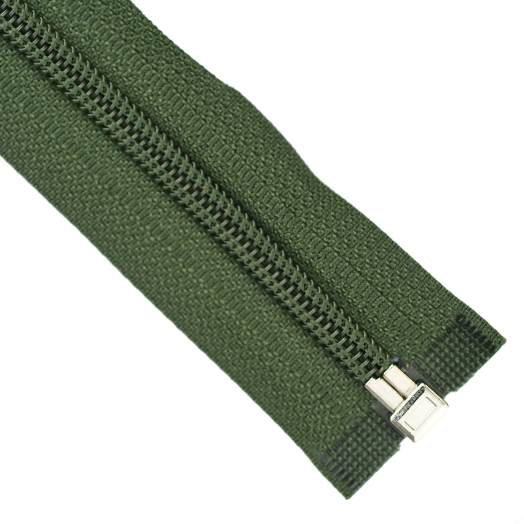 NYLON OPEN-END ZIP NO.5 COL OLIVE