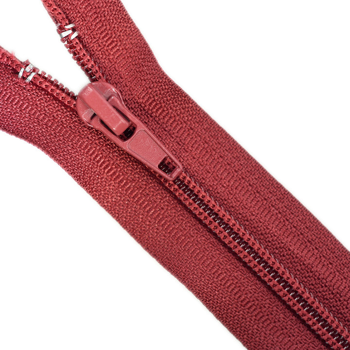 NYLON NO.5 OPEN-END TWO-WAY ZIP COL GARNET