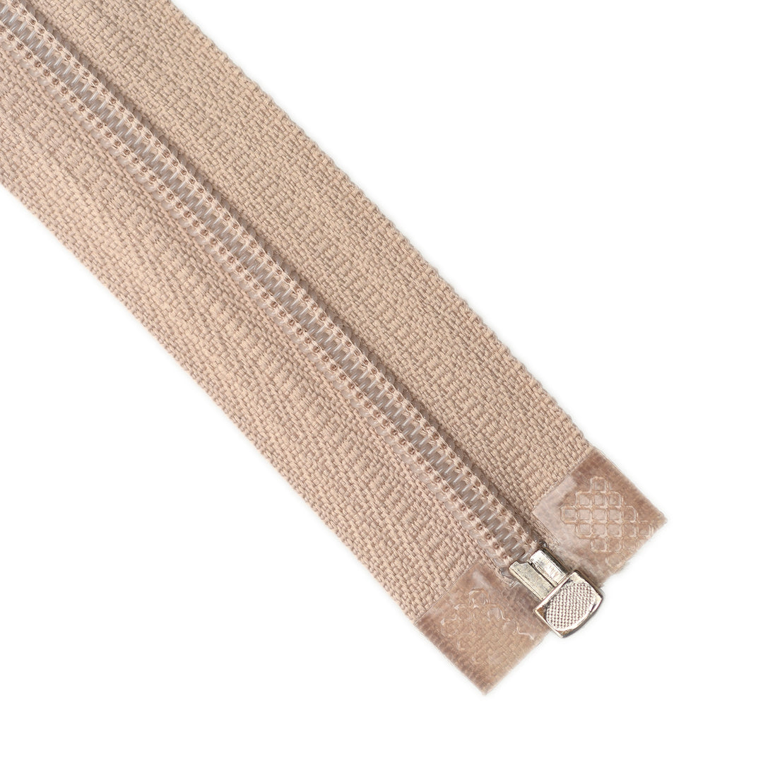 NYLON OPEN-END ZIP NO.5 COL LIGHT BEIGE