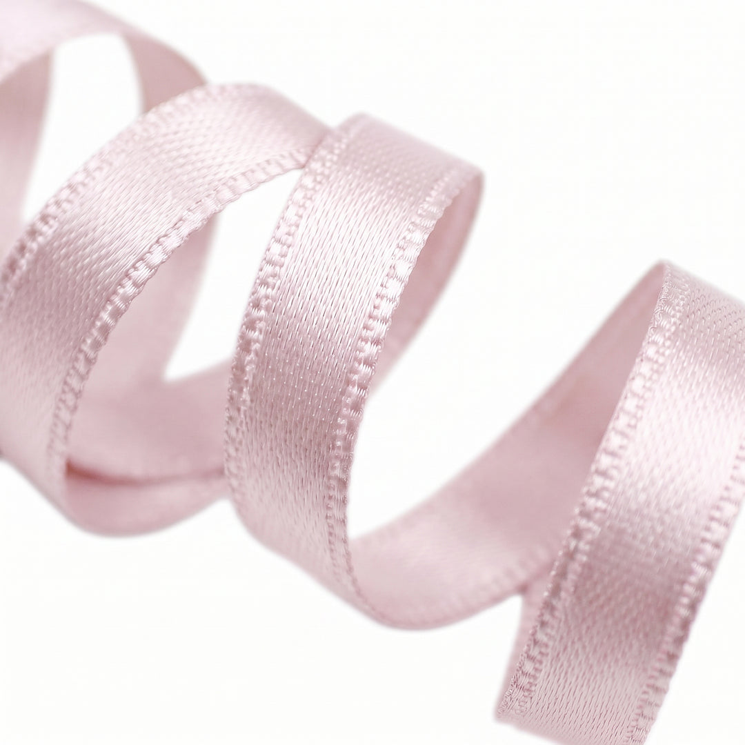 FRENCH DOUBLE-SIDED SATIN RIBBON - PALE PINK