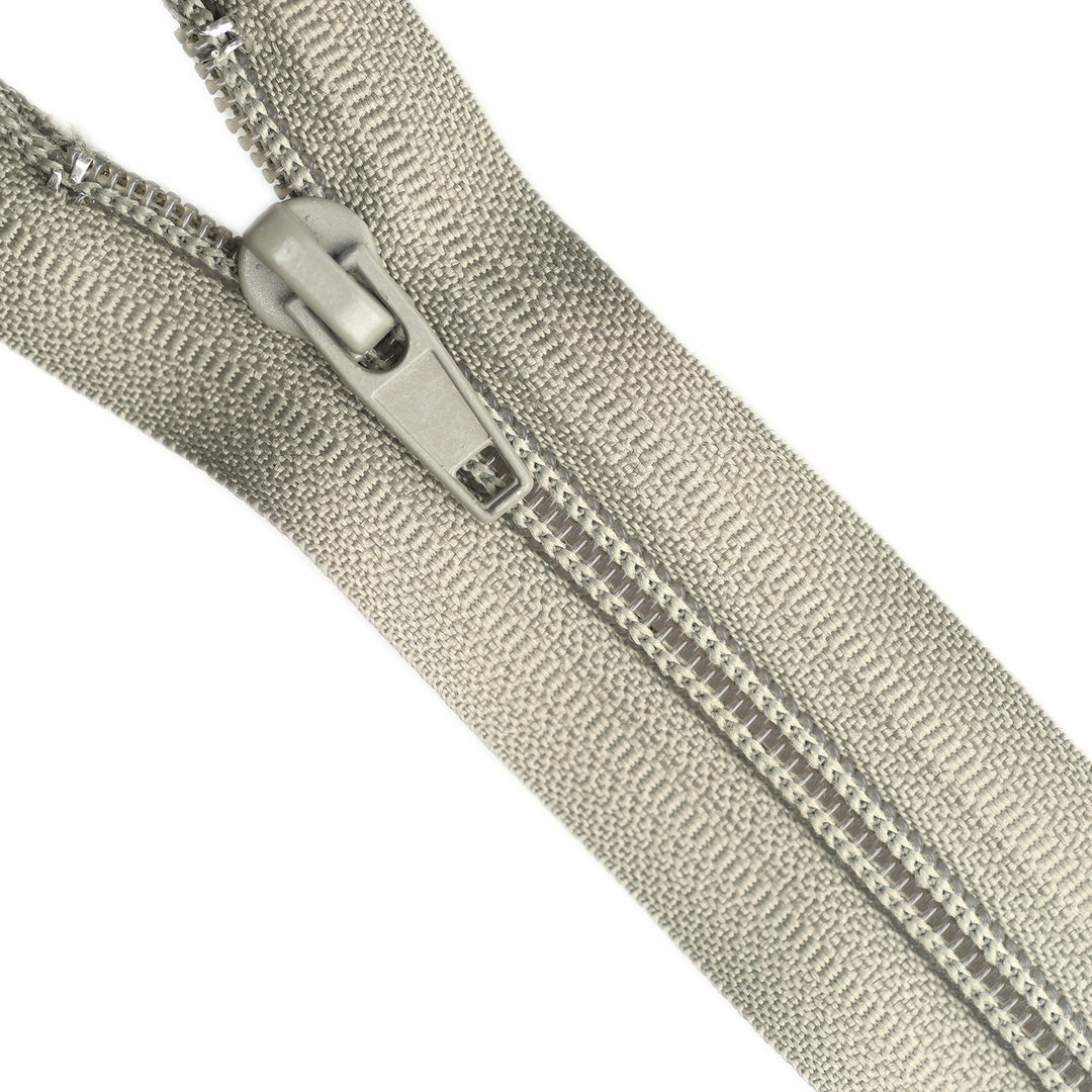NYLON OPEN-END ZIP NO.5 COL COOL GREY