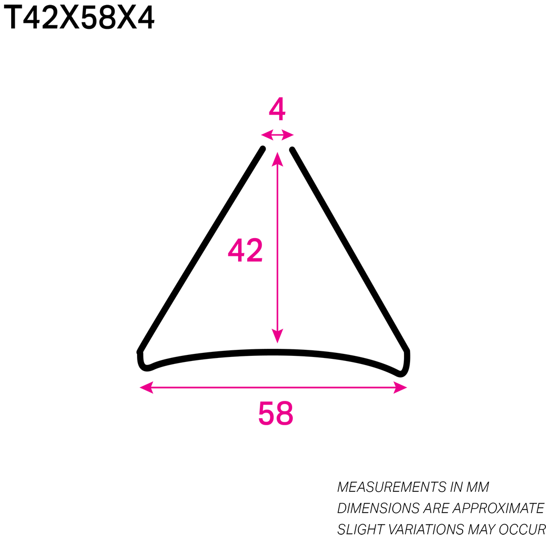 42MM x 58MM NYLON-COATED CURVED TRIANGLE-WIRE
