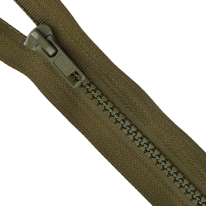 CHUNKY CLOSED-END ZIP NO.5 COL MOSS GREEN