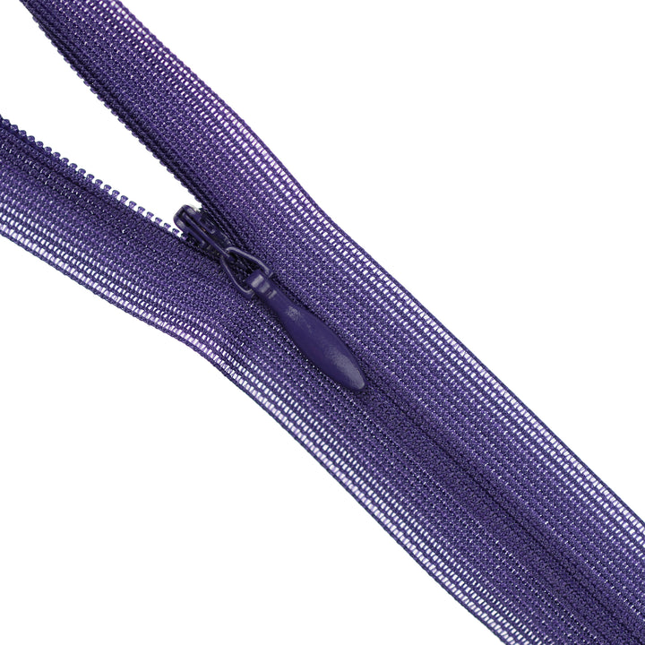 YKK INVISIBLE MESH ZIP COL 866 PURPLE