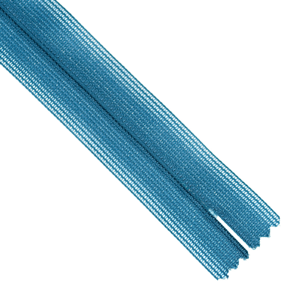 YKK INVISIBLE MESH ZIP COL 838 PEACOCK BLUE