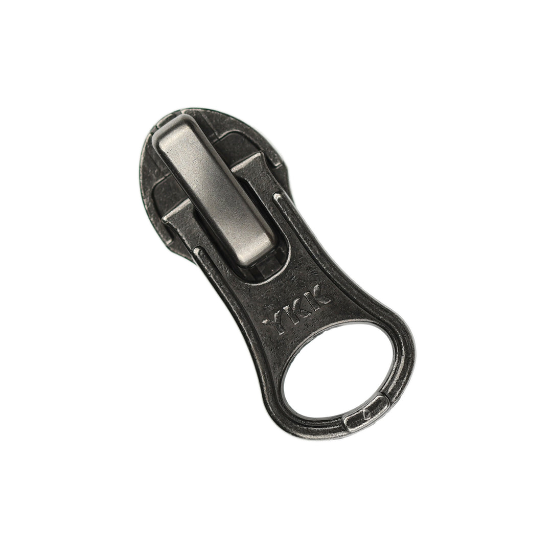 IN-REVERSE SHORT SLIDER FOR YKK NYLON COIL ZIPS - ANTIQUE NICKEL