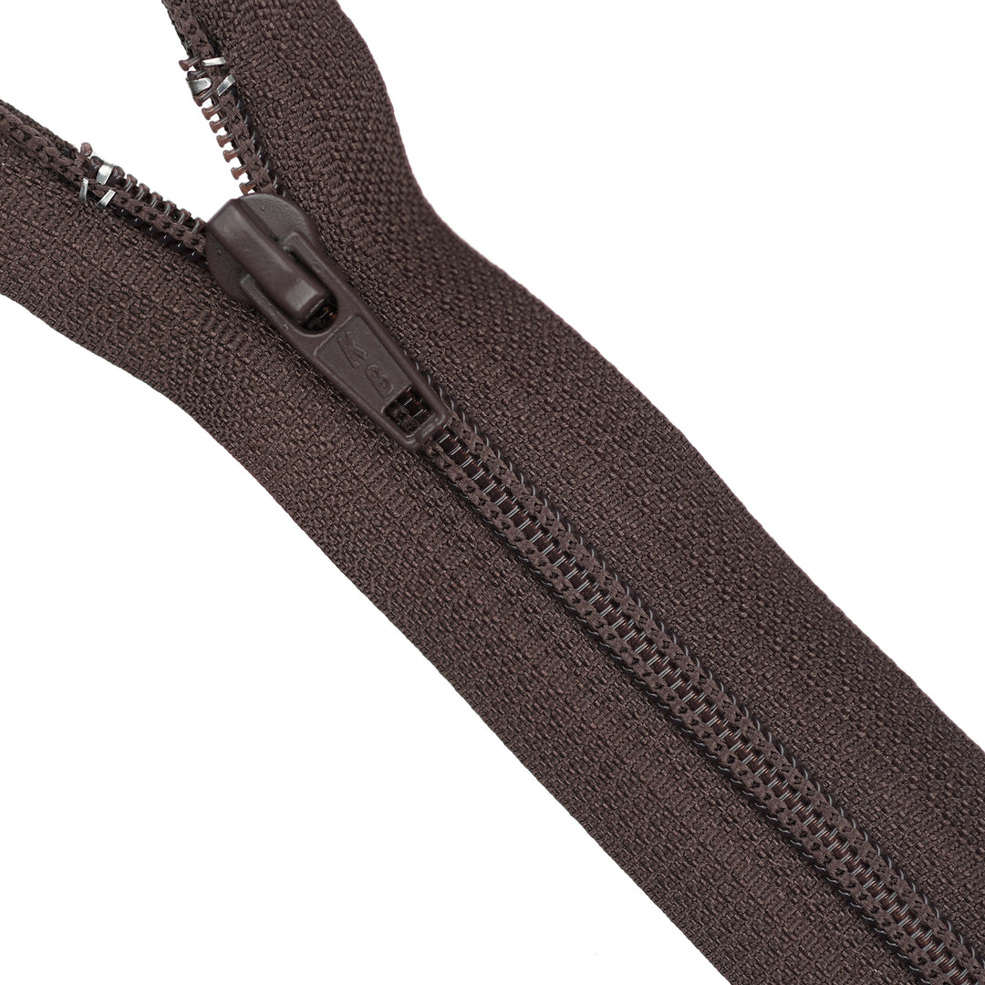 NYLON OPEN-END ZIP NO.5 COL COCOA