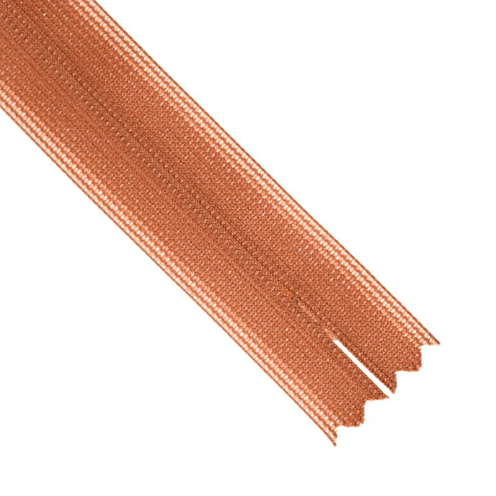 YKK INVISIBLE MESH ZIP COL 809 RED OCHRE