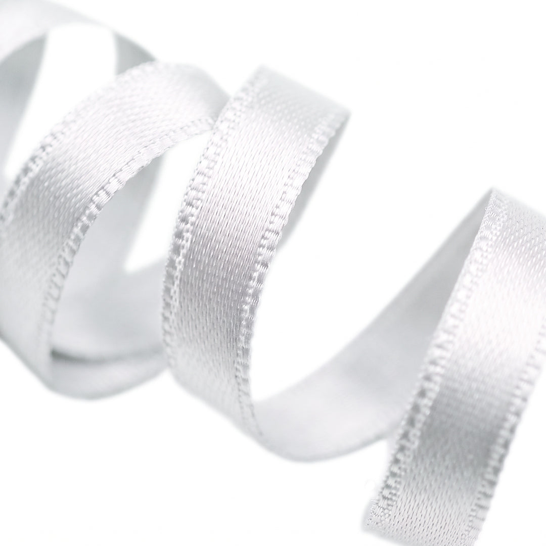 DOUBLE-SIDED SATIN RIBBON - WHITE
