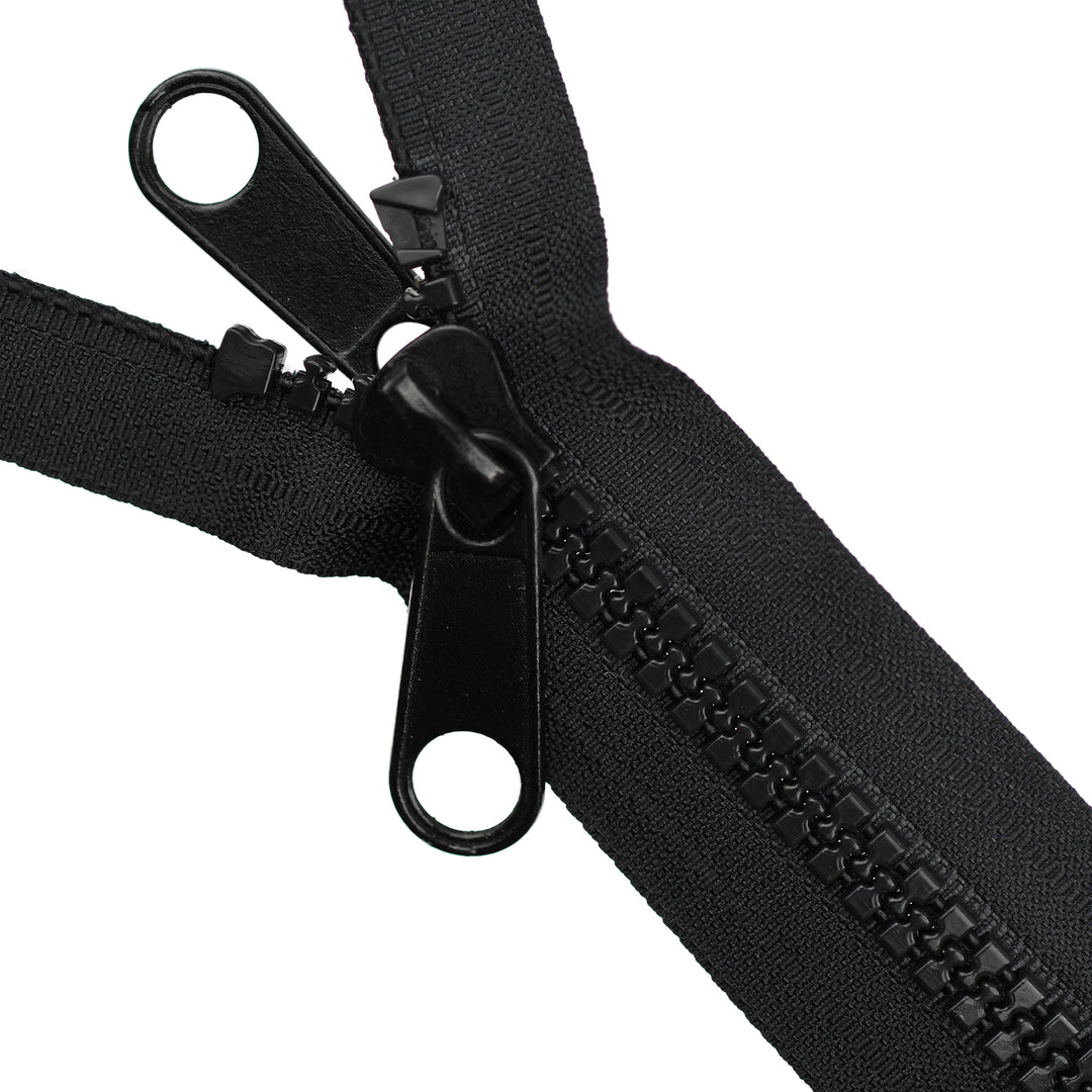 CHUNKY NO.10 OPEN-END ZIP DOUBLE-PULL COL BLACK
