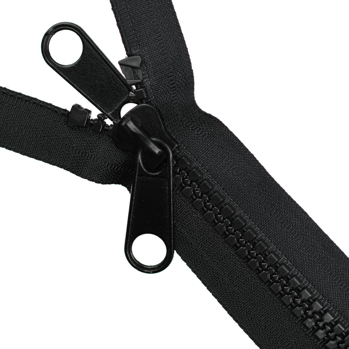CHUNKY NO.10 OPEN-END ZIP DOUBLE-PULL COL BLACK